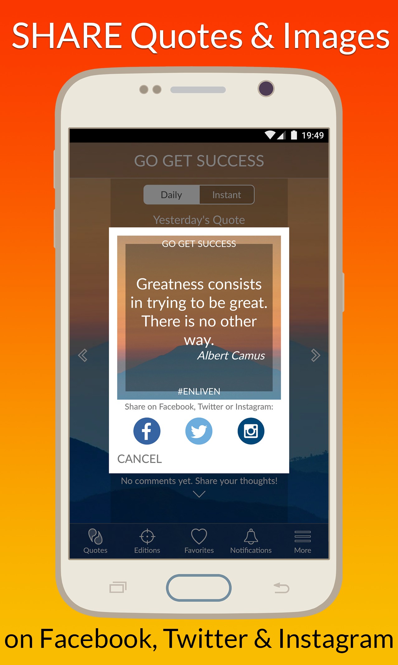 Free Daily Motivational Quotes App ENLIVEN