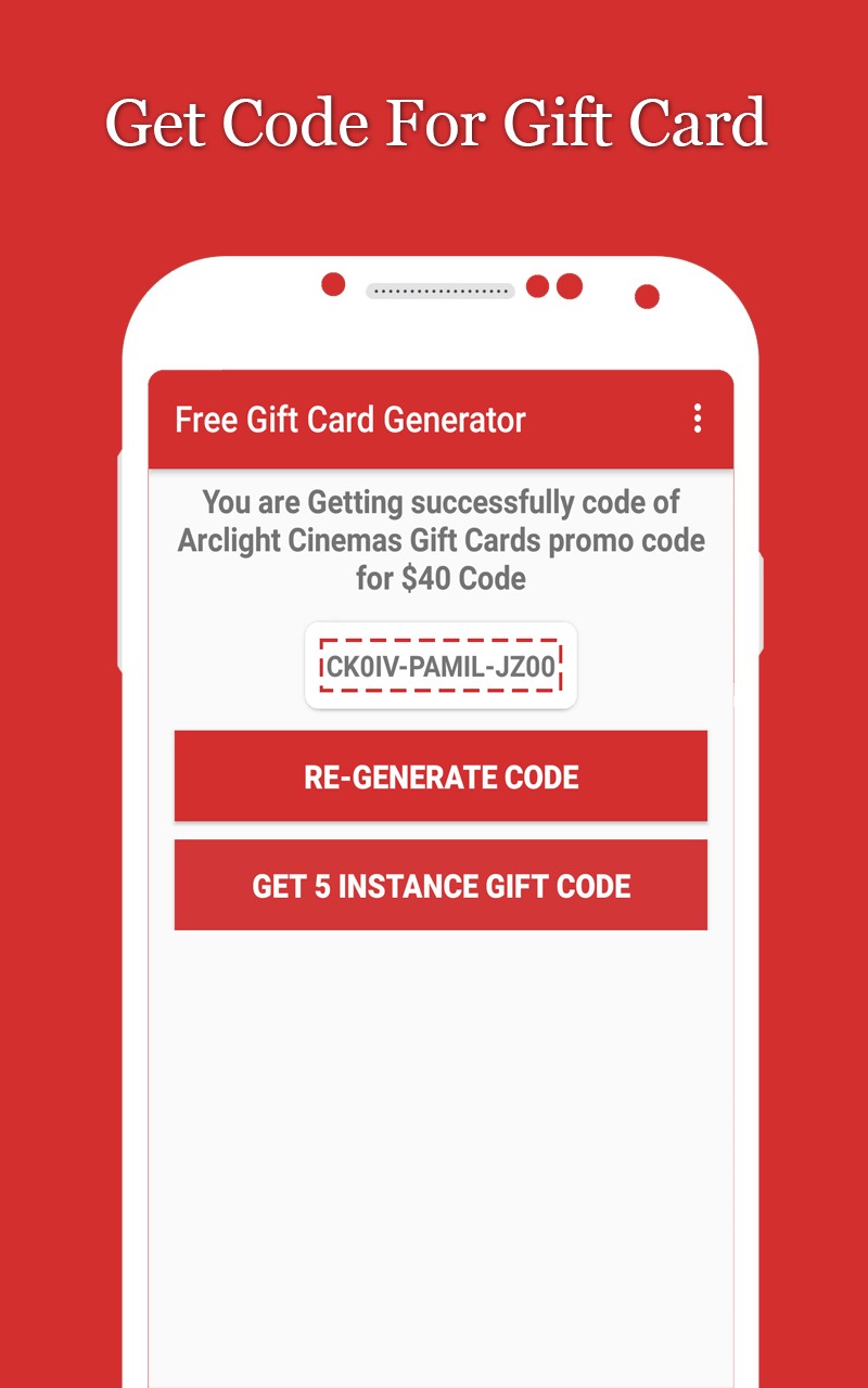 Free Gift Card Generator