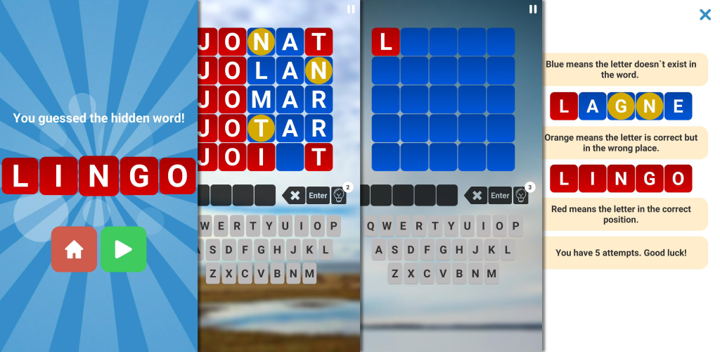 Word Game Guess The 5 Letter Word 